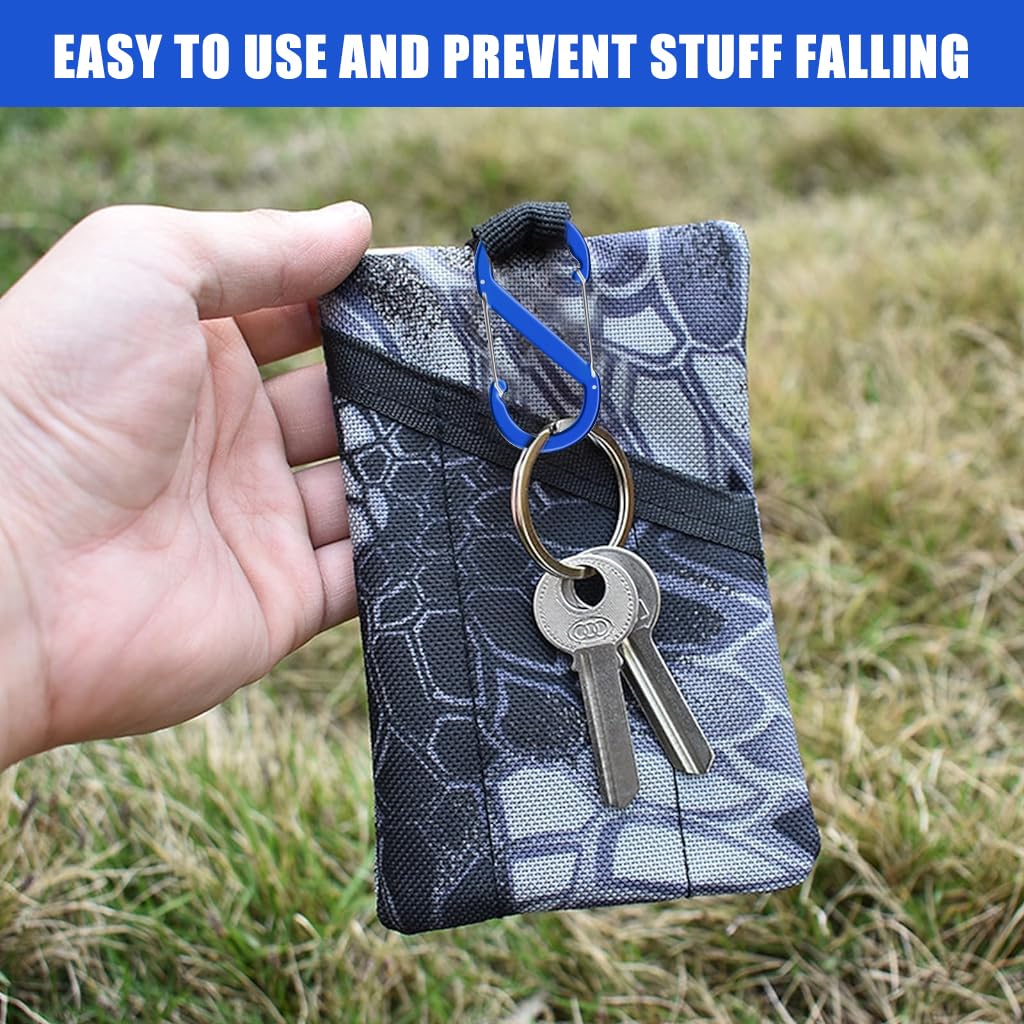 Proberos 5Pcs Carabiners Dual Hook, Premium Aluminum D-Ring Locking Carabiners Lightweight & Durable, Hooks Keychain - Hook Keyring (Multi-color) Proberos 5Pcs Carabiners Dual Hook, Premium Aluminum D-Ring Locking Carabiners Lightweight & Durable, Hooks Keychain - Hook Keyring (Multi-color)